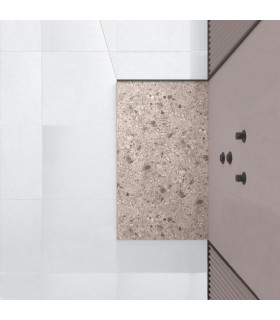 BATHME NATURE Plato De Ducha Terrazzo Crema Mate