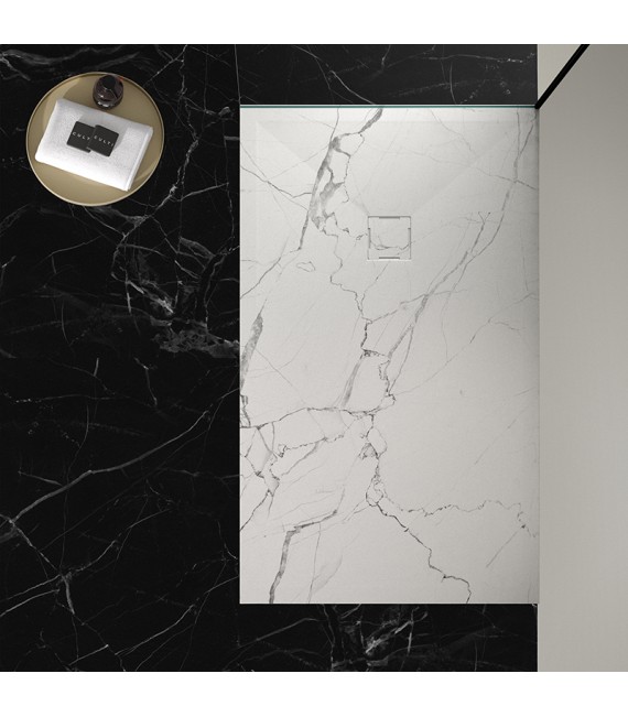 BATHME NATURE Plato De Ducha Marmol Blanco Mate