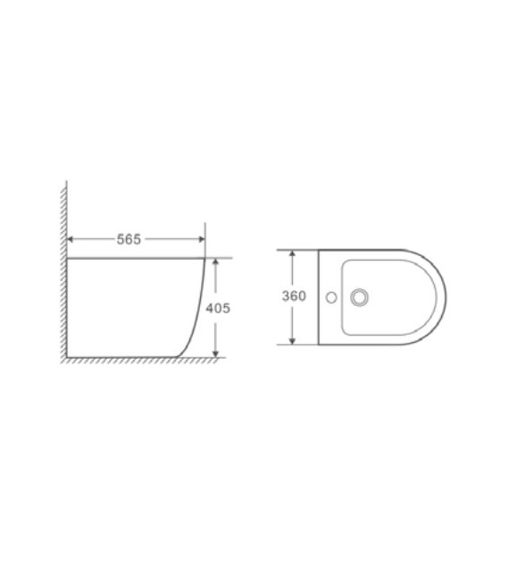 BATHME B00335 NOVA Bidé Compacto Blanco