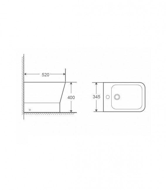 BATHME B010241 URBAN Bidé Compacto Blanco