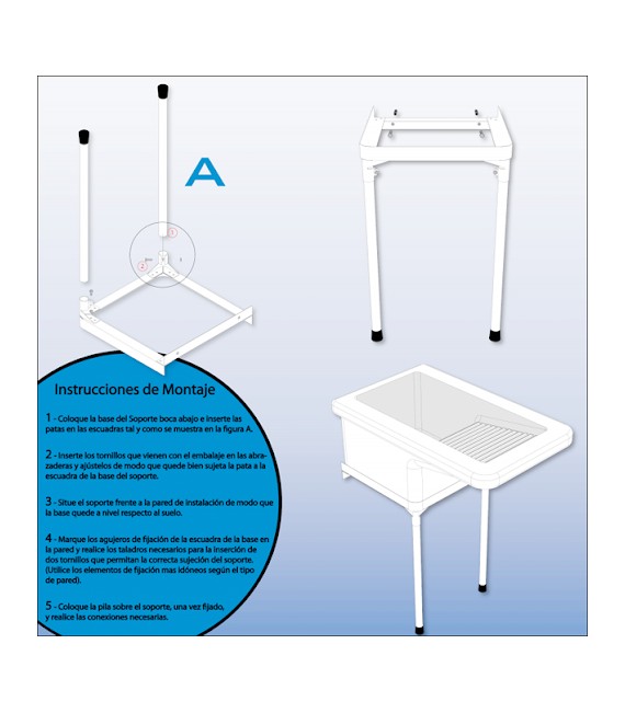 AQUORE BINGO Soporte Pila Lavadero