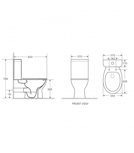 BATHME B020338 BOSTON Inodoro Completo Salida Pared
