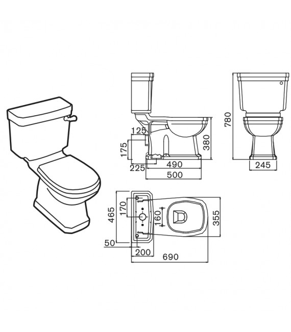 CIFIAL PLAZA Inodoro Completo