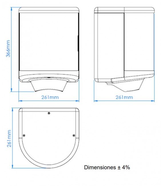MEDICLINICS DT0303C Dispensador Papel Toalla Bobina Inox