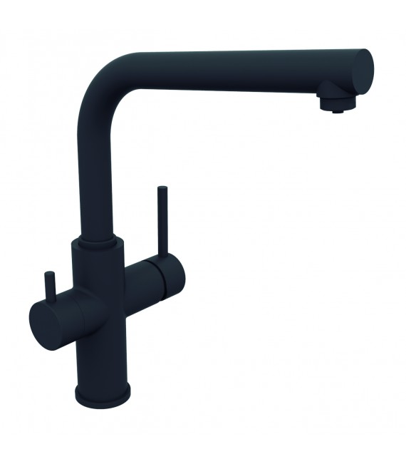 CLEVER 61237 OSMOSIS Grifo Fregadero Negro Mate