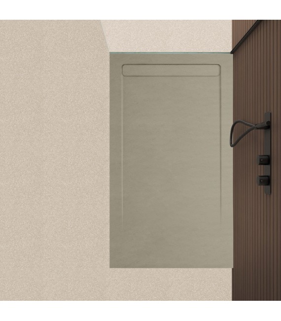 BATHME PIZARRA Plato De Ducha Moka Mate