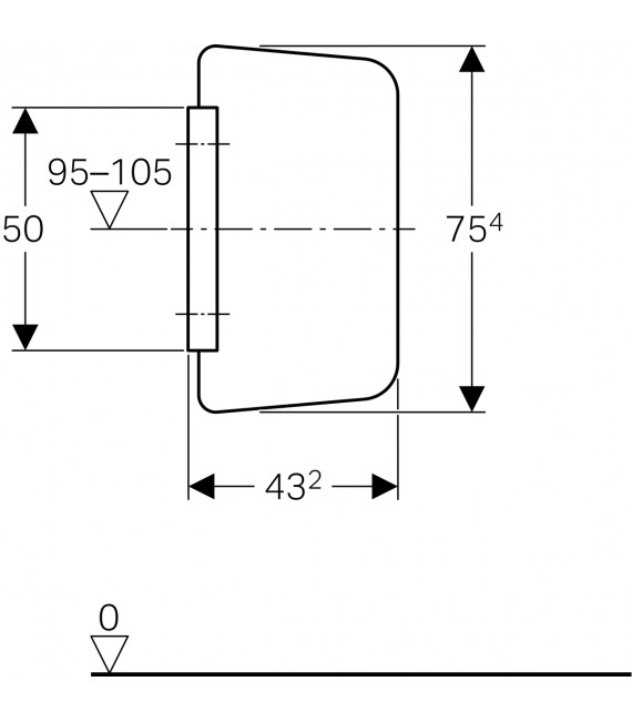 GEBERIT 115.211.TF.1 Separador Urinario Gris Oscuro
