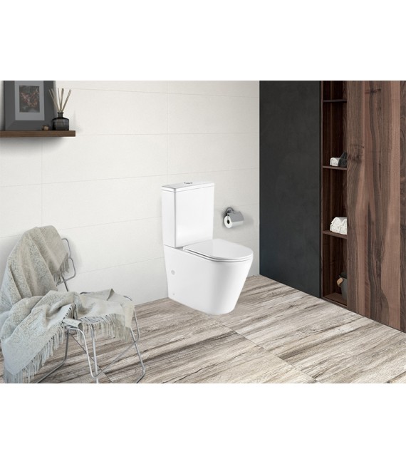 BATHME B009382 ELEGANCE Inodoro Rimless Completo Blanco