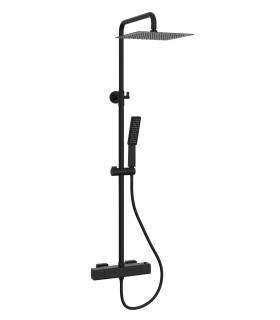 BATHME HB-GRD009B INFINITY VELA Gran Ducha Negro Mate Rociador Cuadrado