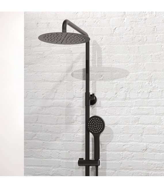 BATHME HB-GRD010B INFINITY VELA Gran Ducha Negro Mate Rociador Redondo