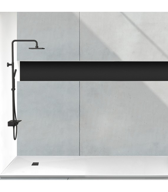 BATHME HB-GRD011B INFINITY BOX Gran Ducha Negro Mate Rociador Cuadrado