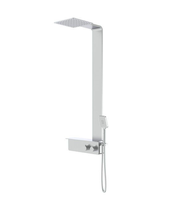 BATHME HB-GR7001 INFINITY ELEMENTS COLUMNA Cromo Rociador Cuadrado