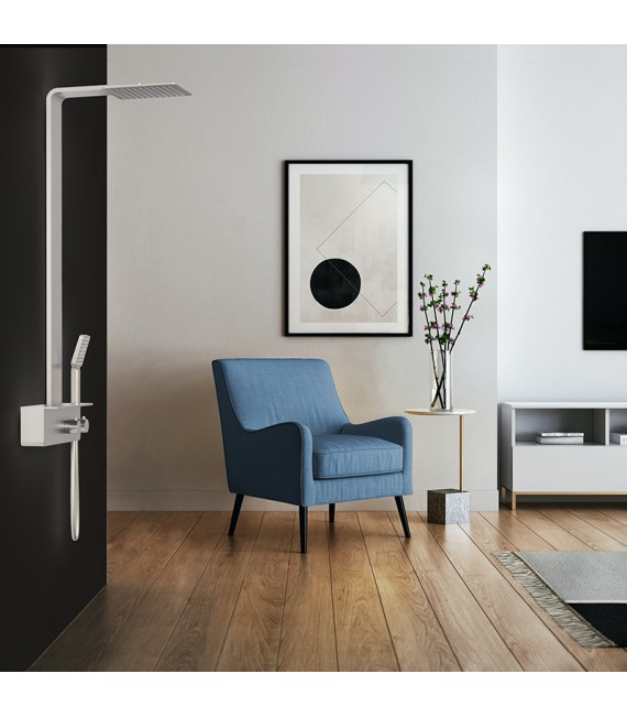 BATHME HB-GR7001 INFINITY ELEMENTS COLUMNA Cromo Rociador Cuadrado