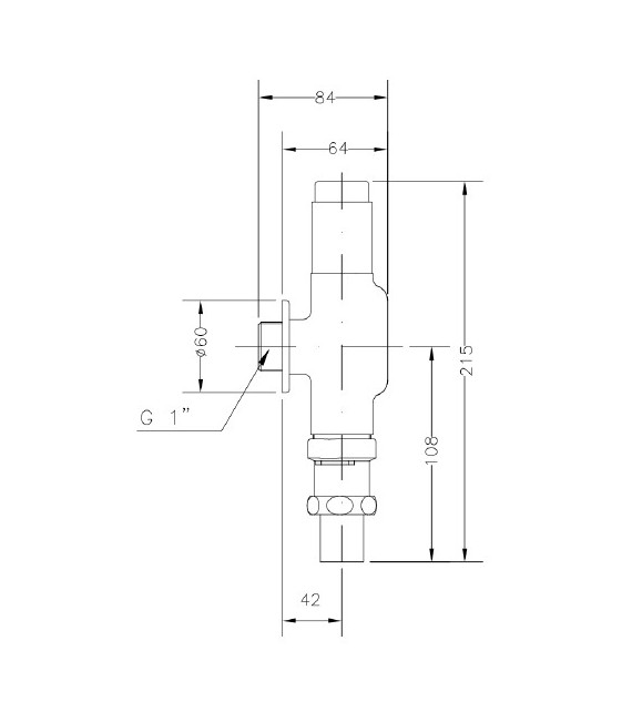 GENEBRE 1046 06 Fluxómetro Visto Pulsador 1''