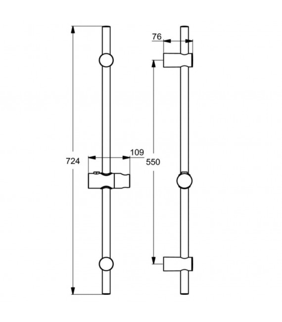 IDEAL STANDARD B9421AA Barra De Ducha 72Cm Para Idealrain M1/M3