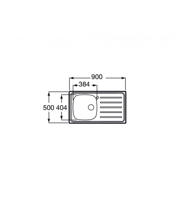 ROCA A870H30901 E-90 Fregadero Con Escurridor Derecha