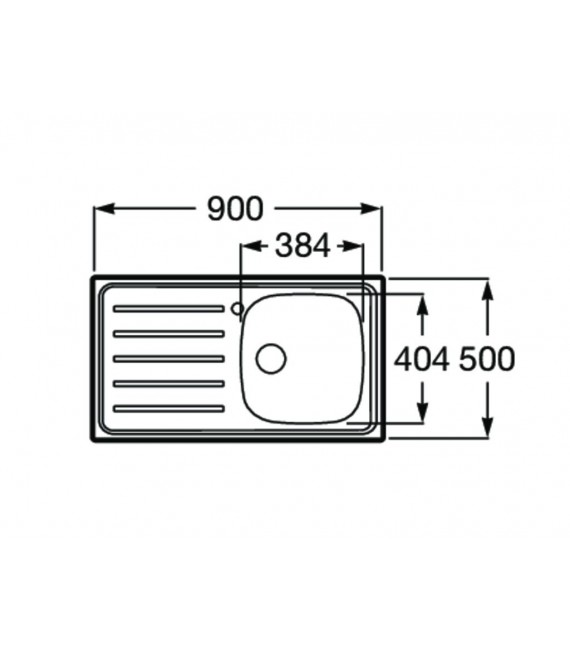 ROCA A870H40901 E-90 Fregadero Con Escurridor Izquierda