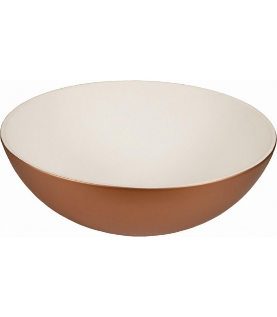 DUNE 187616 Lavabo Encimera Blanco Cobre