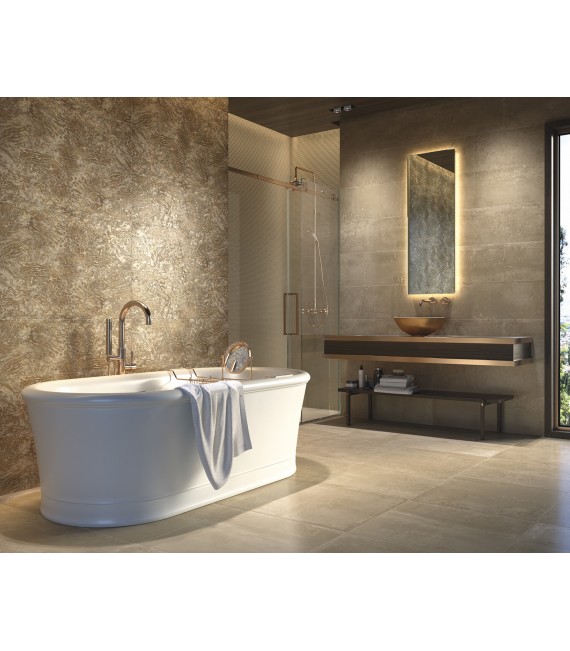 DUNE 187616 Lavabo Encimera Blanco Cobre