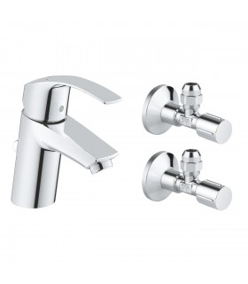 GROHE 23 588 000 EUROSMART Grifo Monomando Lavabo Vaciador Y Llaves De Corte