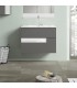 VISOBATH 3856 VISION 80 Mueble+Lavabo Gris Brillo/Blanco