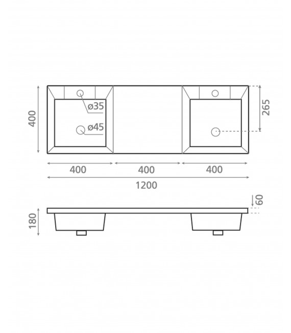 DUET Lavabo Encimera