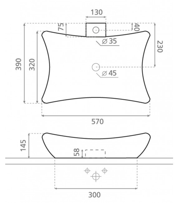MAGDALENA Lavabo Encimera
