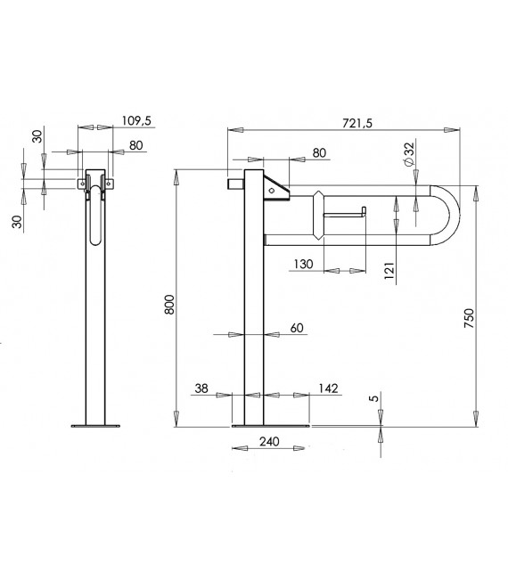 BARRA Ayuda Abatible Suelo