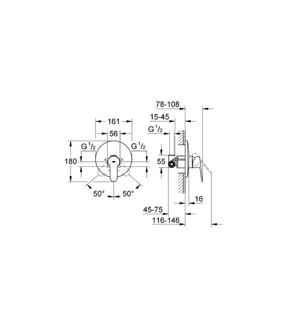 BAUEDGE Empotrado Ducha