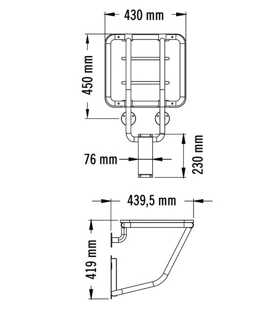 ASIENTO de Ducha Plegable con Pata