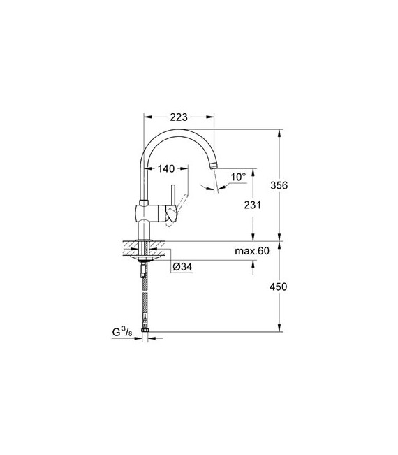 MINTA Monomando Fregadero