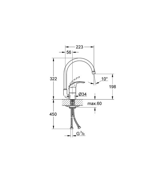 EUROSMART Monomando Fregadero