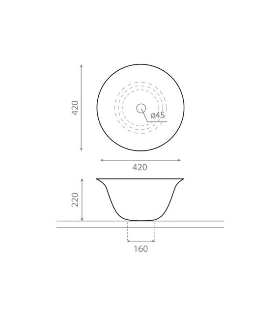 NORDIC Lavabo Encimera