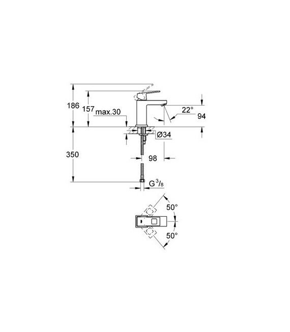 EUROCUBE Monomando Lavabo S