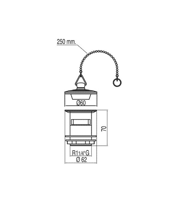 VALVULA Tapón Con Cadenilla