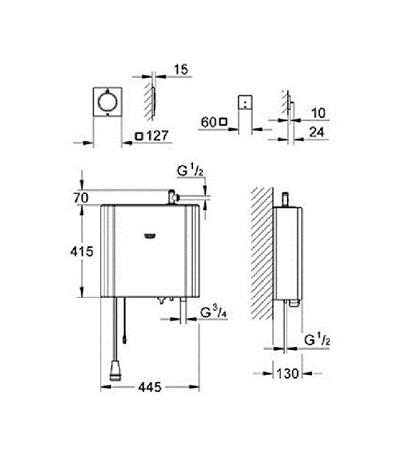 GROHE 27 934 000 Generador de vapor 6,6 kW