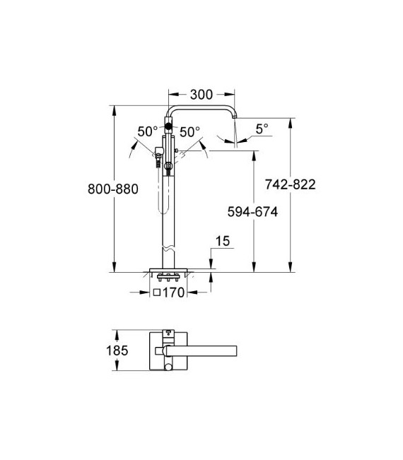 GROHE 32 754 002 Allure Grifería De Pie