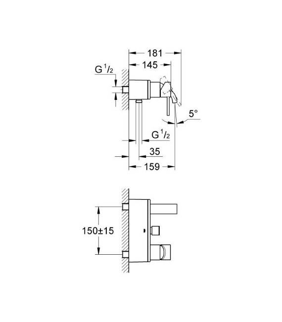 GROHE 32 826 000 Allure Monomando Para Baño Ducha