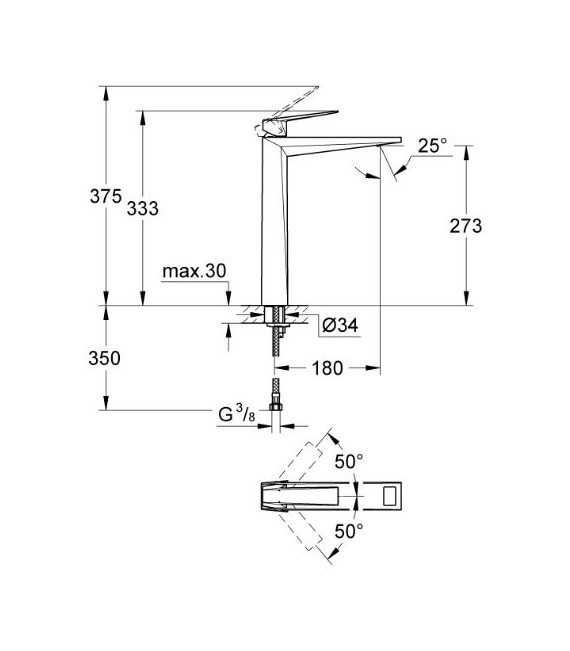 GROHE 23 114 000 Allure Brilliant Monomando Lavabo Bol