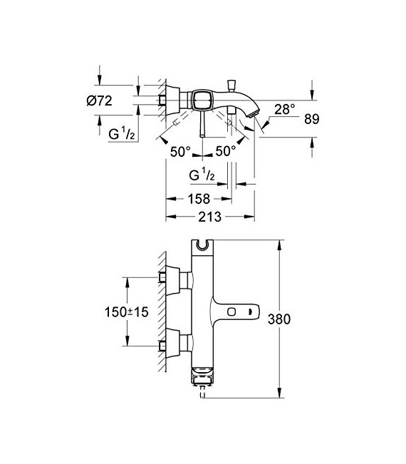 GROHE 23 317 Ig0 Grandera Monomando Bañera Cromo/Oro
