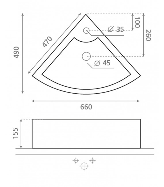 OPORTO Lavabo Esquinero