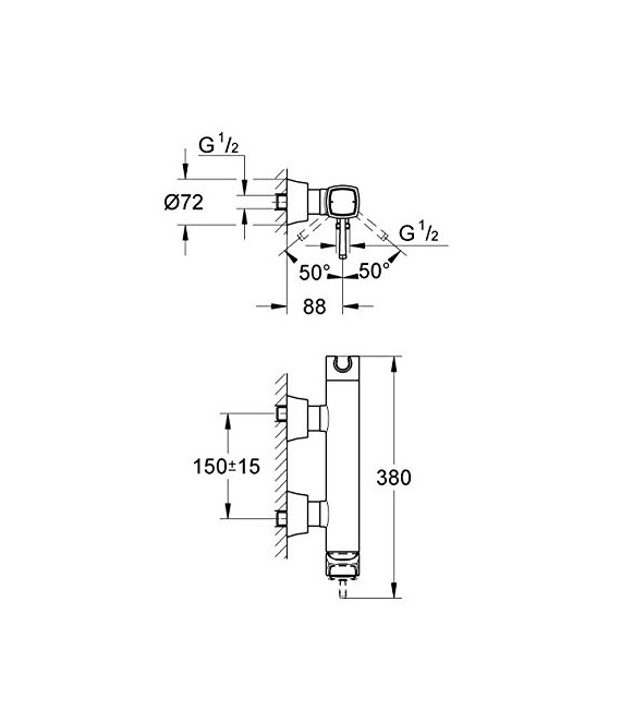 GROHE 23 316 Ig0 Grandera Monomando De Ducha Cromo/Oro