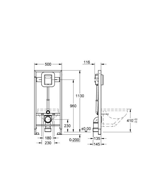 GROHE 38 519 001 Rapid SL Fluxor 1,13m
