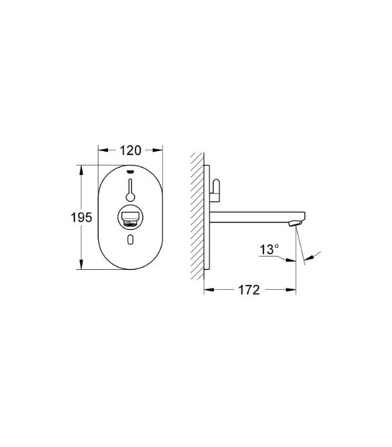 GROHE 36 315 000 EUROSMART COSMOPOLITAN Grifo Lavabo Electrónico