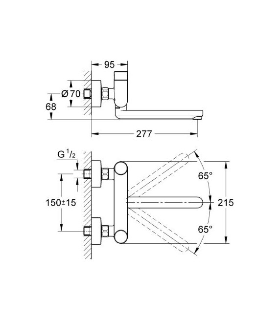 GROHE 36 319 000 EUROSMART COSMOPOLITAN Grifo Lavabo Temporizado