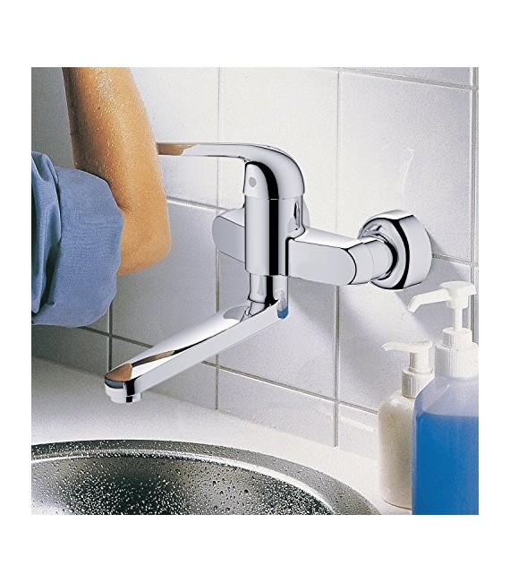 GROHE 32 793 000 Euroeco Special Lavabo Mural Caño Largo