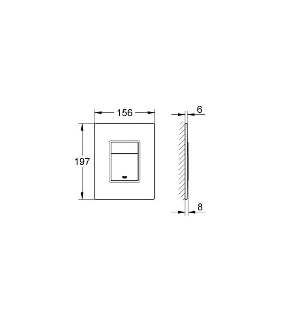 GROHE 38 916 0A0 SKATE COSMO MIRROR GLASS