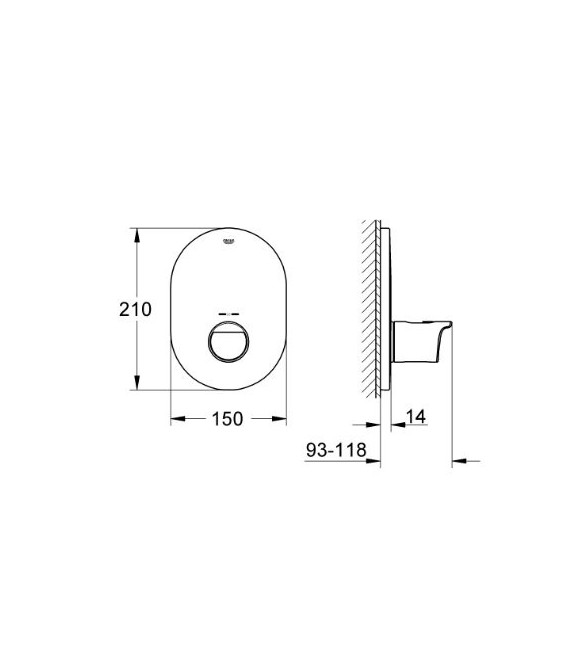 GROHE 19 352 001 GROHTHERM 2000 Grifo Monomando Parte Exterior