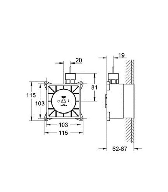 GROHE 29 073 000 Parte emp para el módulo sonido