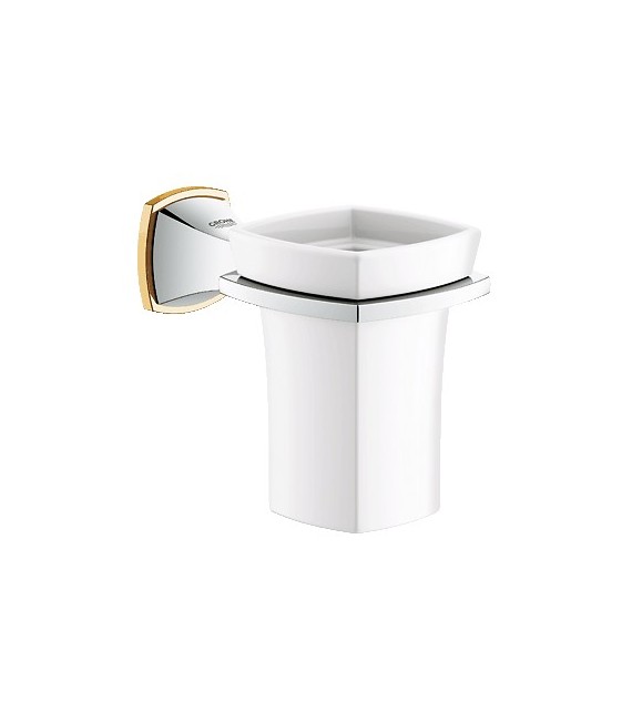 GROHE 40 626 Ig0 Grandera Vaso Con Soporte Cromo/Oro